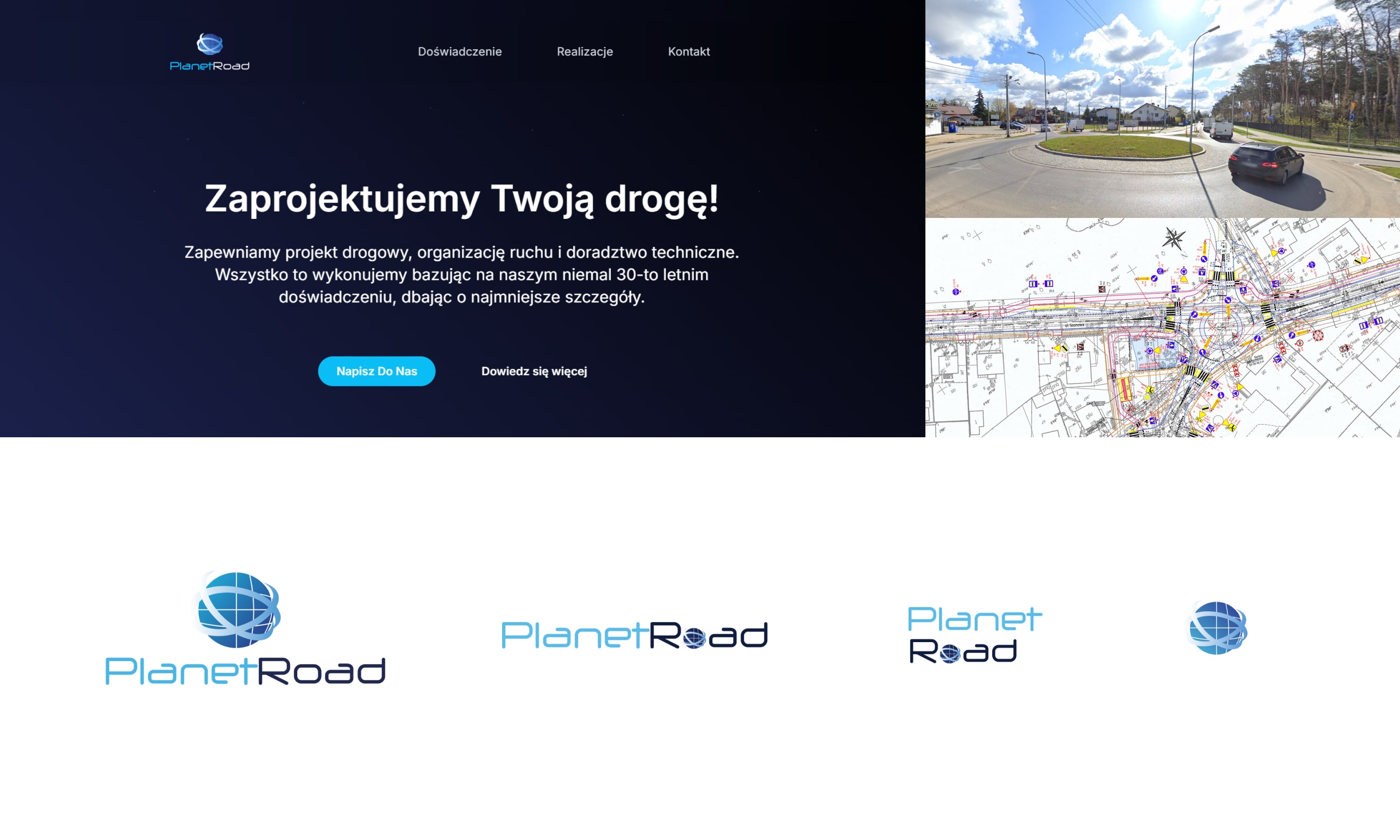 Zdjęcie przedstawia Stronę Internetową PlanetRoad